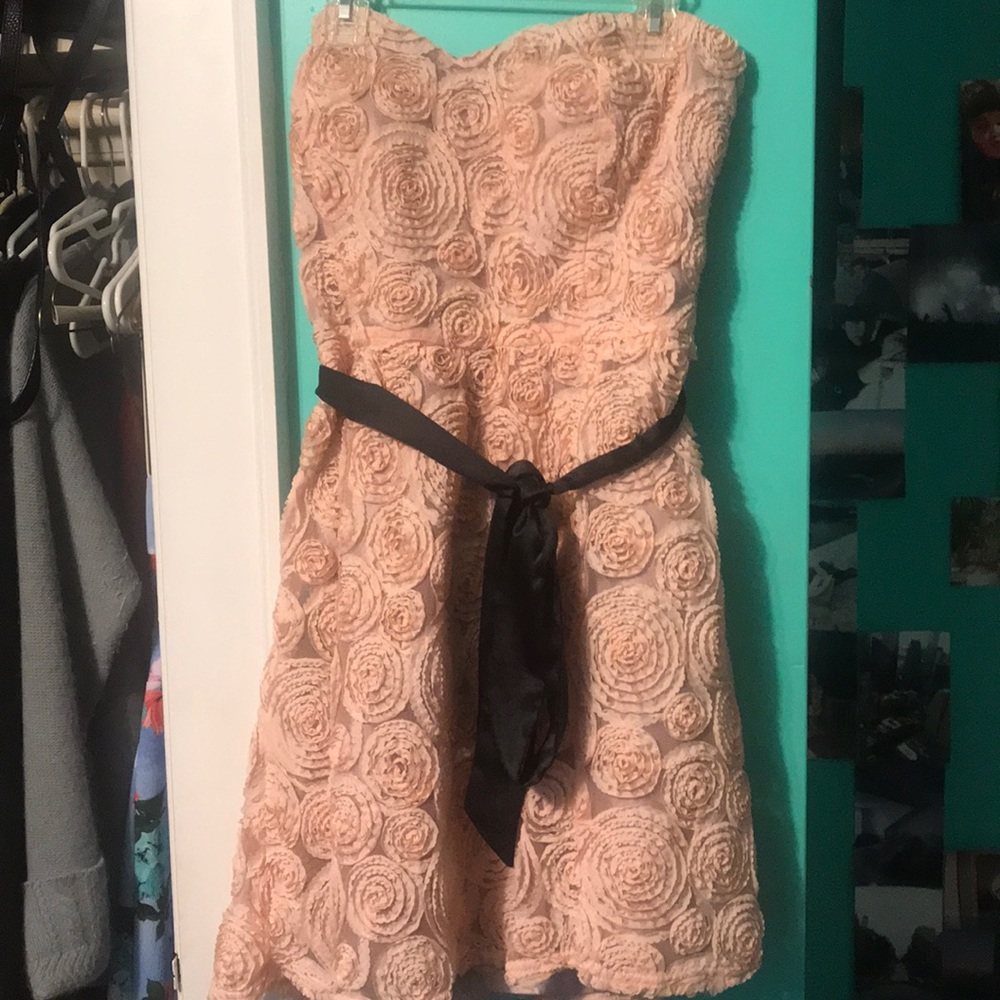 Pink strapless dress, worn twice